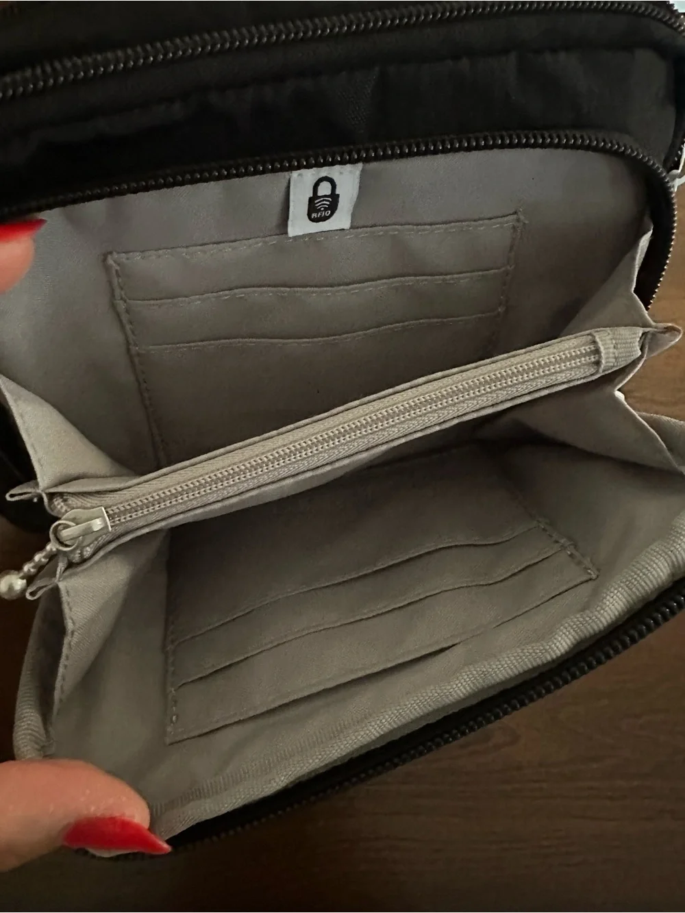Baggallini Black Compact Messenger Crossbody